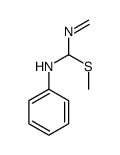 N-[(methylideneamino)-methylsulfanylmethyl]aniline Structure