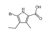 4-ethyl-5-bromo-3-methyl-pyrrole-2-carboxylic acid结构式
