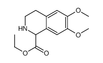 6,7-二甲氧基-1,2,3,4-四氢-异喹啉-1-羧酸乙酯结构式
