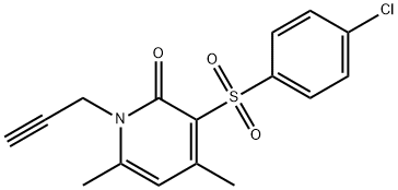 3-[(4-chlorophenyl)sulfonyl]-4,6-dimethyl-1-(2-propynyl)-2(1h)-pyridinone Structure