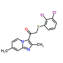 2-[(2,3-Dichlorophenyl)sulfanyl]-1-(2,7-dimethylimidazo[1,2-a]pyridin-3-yl)ethanone结构式