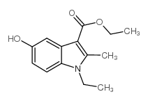 ethyl 1-ethyl-5-hydroxy-2-methylindole-3-carboxylate Structure