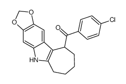 5,6,7,8,9,10-Hexahydro-5-(p-chlorobenzoyl)cyclohepta[b]-1,3-dioxolo[4,5-f]indole结构式