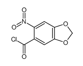 6-nitro-1,3-benzodioxole-5-carbonyl chloride结构式