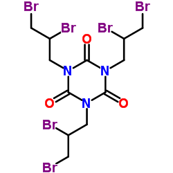 三(2,3-二溴丙基)异氰脲酸酯结构式