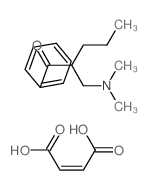 but-2-enedioic acid; 2-(dimethylaminomethyl)-1-phenyl-pentan-1-one结构式