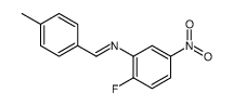 N-(2-fluoro-5-nitrophenyl)-1-(4-methylphenyl)methanimine Structure