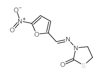 3-[(5-nitro-2-furyl)methylideneamino]thiazolidin-2-one结构式