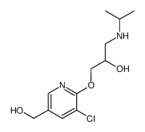 3-Chloro-2-(2'-hydroxy-3'-isopropylamino-propoxy)-5-hydroxy-methyl-pyridine结构式