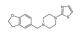 1-[(2,3-dihydro-5-benzofuranyl)methyl]-4-thiazol-2-ylpiperazine结构式