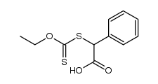 (+/-)-ethoxythiocarbonylmercapto-phenyl-acetic acid Structure