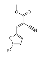 Prop-2-enoic acid, 3-(5-bromo-2-furyl)-2-cyano-, methyl ester structure