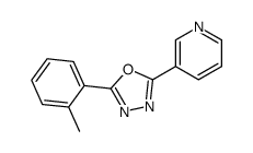 2-(2-methylphenyl)-5-pyridin-3-yl-1,3,4-oxadiazole Structure