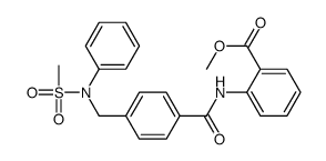 methyl 2-[[4-[(N-methylsulfonylanilino)methyl]benzoyl]amino]benzoate结构式