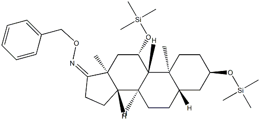 3α,11β-Bis(trimethylsiloxy)-5α-androstan-17-one O-benzyl oxime结构式