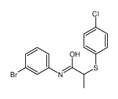 N-(3-bromophenyl)-2-(4-chlorophenyl)sulfanylpropanamide结构式