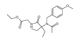N-acetyl-N-(4-methoxybenzyl)-α,α-diethylglycylglycine ethyl ester Structure