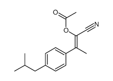 [1-cyano-2-[4-(2-methylpropyl)phenyl]prop-1-enyl] acetate结构式
