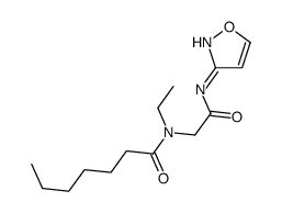 N-ethyl-N-[2-(1,2-oxazol-3-ylamino)-2-oxoethyl]heptanamide结构式