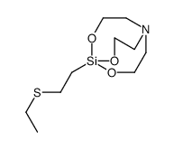 5-(2-ethylsulfanylethyl)-4,6,11-trioxa-1-aza-5-silabicyclo[3.3.3]undecane结构式