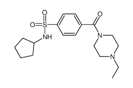Piperazine, 1-[4-[(cyclopentylamino)sulfonyl]benzoyl]-4-ethyl- (9CI) structure