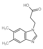 3-(5,6-二甲基-1H-苯并[d]咪唑-1-基)丙酸结构式