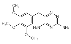 1,2,4-Triazine-3,5-diamine, 6-((3,4,5-trimethoxyphenyl)methyl)- Structure