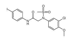 2-(3-chloro-4-methoxy-N-methylsulfonylanilino)-N-(4-iodophenyl)acetamide Structure