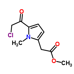 Methyl [5-(chloroacetyl)-1-methyl-1H-pyrrol-2-yl]acetate结构式