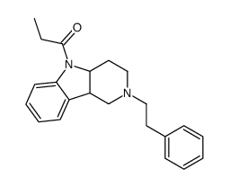 1-[(4aR,9bS)-2-(2-phenylethyl)-3,4,4a,9b-tetrahydro-1H-pyrido[4,3-b]indol-5-yl]propan-1-one结构式