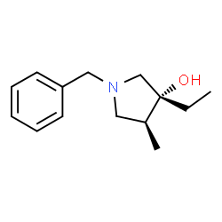 3-Pyrrolidinol,3-ethyl-4-methyl-1-(phenylmethyl)-,(3R,4S)-rel-(9CI) structure