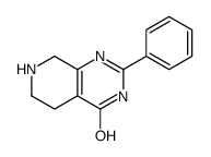 2-phenyl-5,6,7,8-tetrahydro-1H-pyrido[3,4-d]pyrimidin-4-one结构式