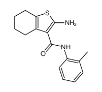 2-amino-4,5,6,7-tetrahydro-benzo[b]thiophene-3-carboxylic acid o-tolyl-amide Structure