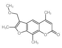 7H-Furo[3, 2-g][1]benzopyran-7-one, 3-(methoxymethyl)-2,5,9-trimethyl- picture