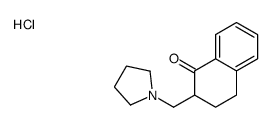 2-(pyrrolidin-1-ium-1-ylmethyl)-3,4-dihydro-2H-naphthalen-1-one,chloride Structure
