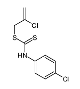 2-chloroprop-2-enyl N-(4-chlorophenyl)carbamodithioate结构式