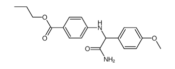 4-{[Carbamoyl-(4-methoxy-phenyl)-methyl]-amino}-benzoic acid propyl ester Structure