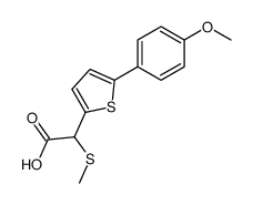 [5-(4-methoxy-phenyl)-thiophen-2-yl]-methylsulfanyl-acetic acid Structure