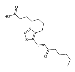 7-[5-(3-oxooct-1-enyl)-1,3-thiazol-4-yl]heptanoic acid结构式