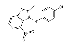 3-(4-chlorophenyl)sulfanyl-2-methyl-4-nitro-1H-indole Structure