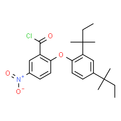 2-[2,4-bis(1,1-dimethylpropyl)phenoxy]-5-nitro-benzoyl chlorid结构式