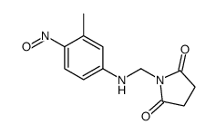 1-[(3-methyl-4-nitrosoanilino)methyl]pyrrolidine-2,5-dione结构式