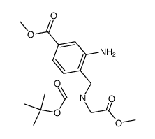 methyl 3-amino-4-(((tert-butoxycarbonyl)(2-methoxy-2-oxoethyl)amino)methyl)benzoate结构式