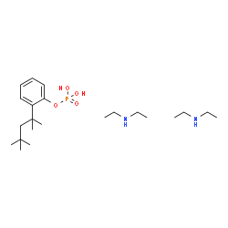 (1,1,3,3-tetramethylbutyl)phenyl dihydrogen phosphate, compound with diethylamine (1:2)结构式