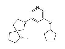 7-(5-cyclopentyloxypyridin-3-yl)-1-methyl-1,7-diazaspiro[4.4]nonane结构式