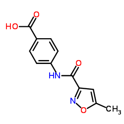 Benzoic acid, 4-[[(5-methyl-3-isoxazolyl)carbonyl]amino]- (9CI)结构式