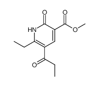 methyl 6-ethyl-2-oxo-5-propionyl-1,2-dihydropyridine-3-carboxylate结构式