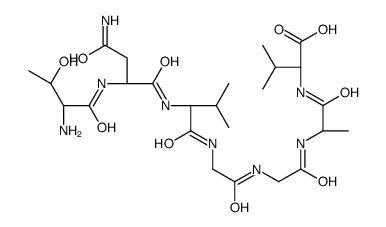(2S)-2-[[(2S)-2-[[2-[[2-[[(2S)-2-[[(2S)-4-amino-2-[[(2S,3R)-2-amino-3-hydroxybutanoyl]amino]-4-oxobutanoyl]amino]-3-methylbutanoyl]amino]acetyl]amino]acetyl]amino]propanoyl]amino]-3-methylbutanoic acid结构式