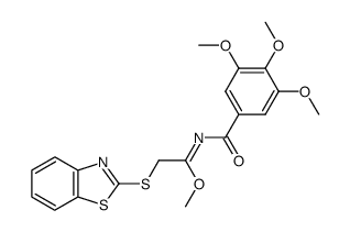 N-[2-(Benzothiazol-2-ylsulfanyl)-1-methoxy-eth-(Z)-ylidene]-3,4,5-trimethoxy-benzamide结构式