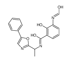 3-formamido-2-hydroxy-N-[1-(5-phenyl-1,3-oxazol-2-yl)ethyl]benzamide结构式